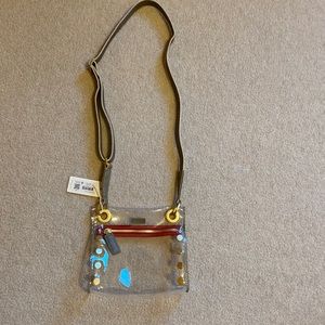Hammit Tony small clear studded crossbody bag